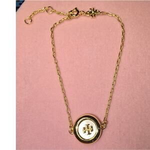 Tory Burch Icon Mother-of-Pearl Dainty Chain Bracelet - NWOT